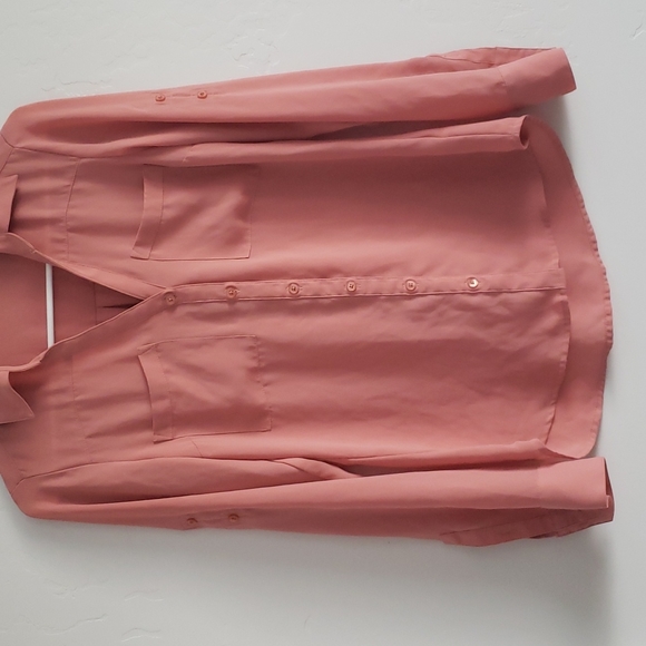 Express Blouse. Coral/Peach colored. Size XS. - Picture 4 of 7